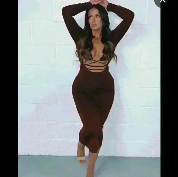 NWNT Shein sexy  cocktail party wedding office dress excellent condition S S - Picture 3 of 9